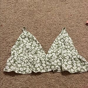 SHEIN White Ruffled Fitted Camisole Crop Top